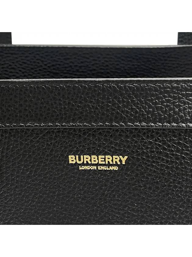 London Medium Leather Tote Bag Green - BURBERRY - BALAAN 6