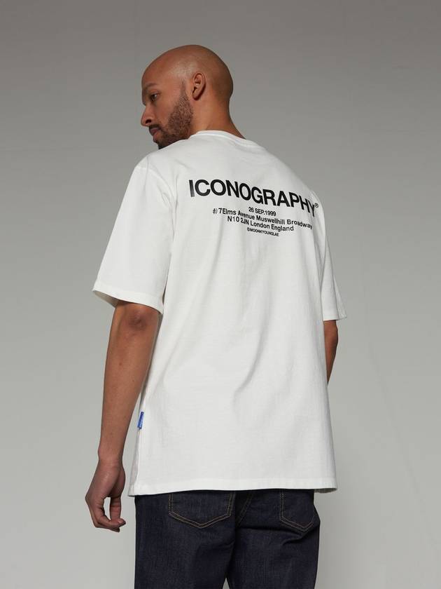 London Address IV Short Sleeve T Shirt Ivory - ICONOGRAPHY - BALAAN 2