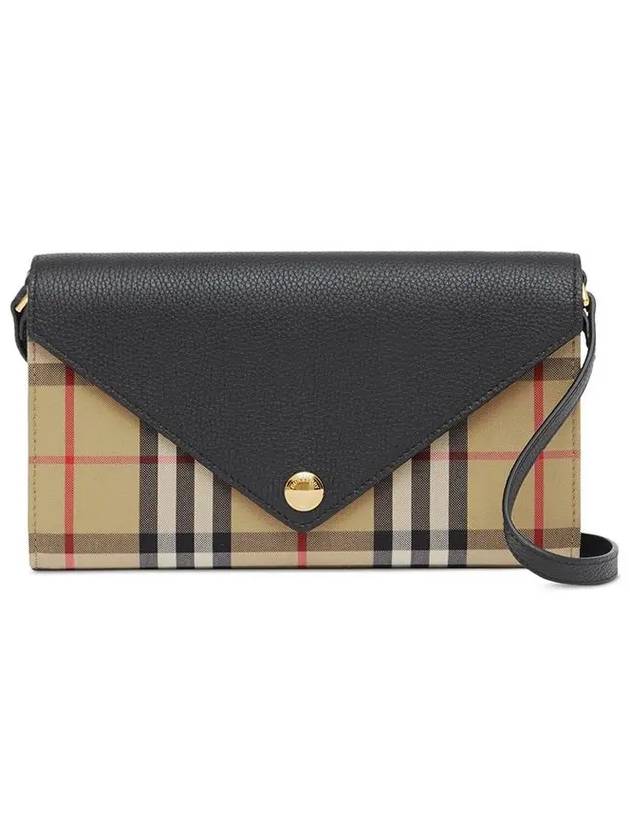 Detachable Strap Vintage Check Long Wallet Beige - BURBERRY - BALAAN 3