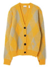 Argyle Wool Cardigan Yellow - BURBERRY - BALAAN 2