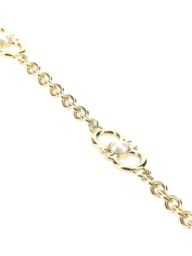 Salvatore Gancini Pearl Pendant Long Necklace Gold - SALVATORE FERRAGAMO - BALAAN 3