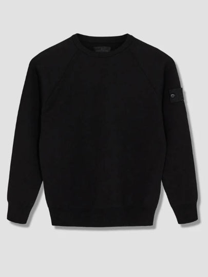 Ghost Piece Soft Cotton Knit Top Black - STONE ISLAND - BALAAN 2