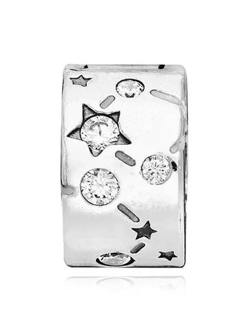 Stars Galaxy Clip Charm Sterling Silver Clear - PANDORA - BALAAN 1