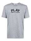 Back Logo Print Short Sleeve T-Shirt Grey - COMME DES GARCONS PLAY - BALAAN 3