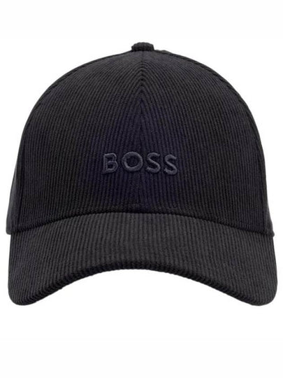 Embroidered Logo Baby Corduroy Ball Cap Black - HUGO BOSS - BALAAN 2