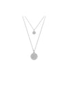 Sublima Layered Pendant Rhodium Necklace Silver - SWAROVSKI - BALAAN 2