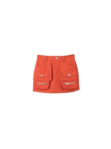 Feng Chen Wang Pocket Detail Cargo Skirt FWF16SK23 ORANGE - FENG CHEN WANG - BALAAN 1