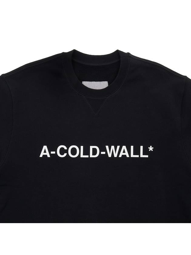 Essential Logo Crew Sweatshirt Black - A-COLD-WALL - BALAAN 4