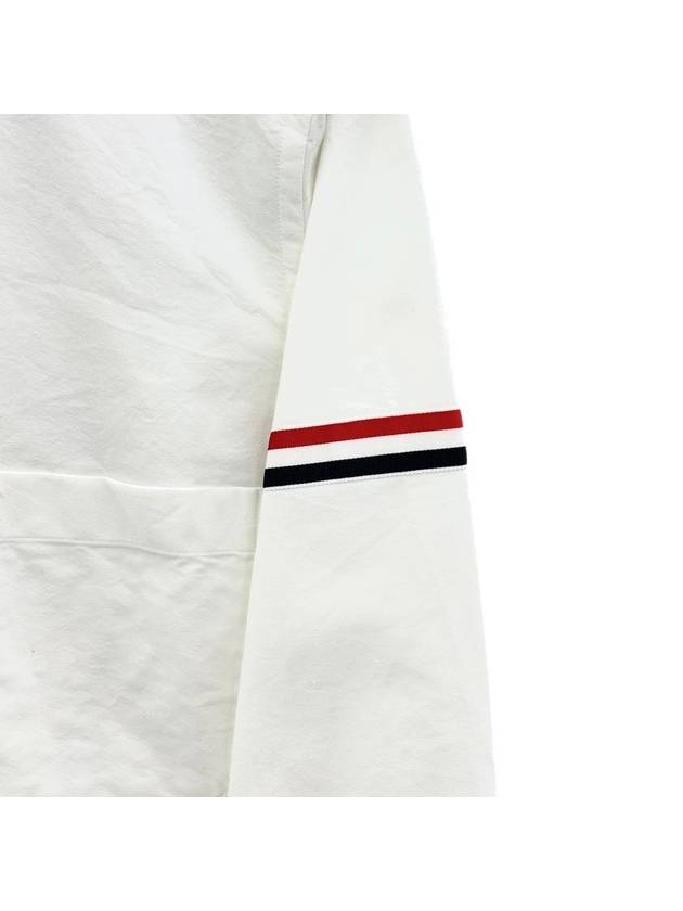 Oxford Grosgrain Armband Classic Long Sleeve Shirt White - THOM BROWNE - BALAAN 4