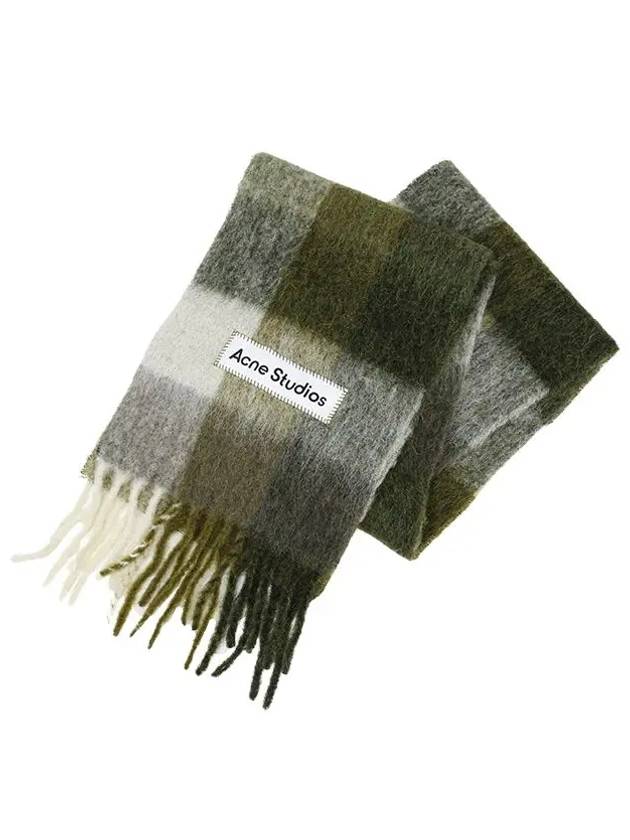 Check Mohair Muffler Green - ACNE STUDIOS - BALAAN 4