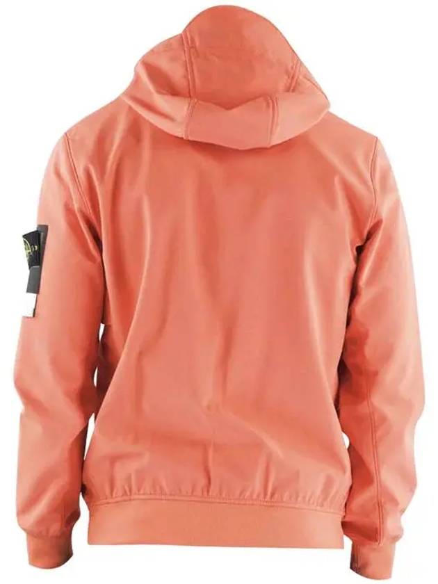 Wappen Patch Soft Shell Hooded Jacket Orange - STONE ISLAND - BALAAN 3