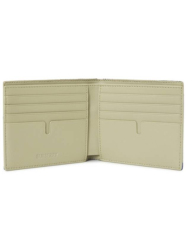 Check Bifold Half Wallet Lichen - BURBERRY - BALAAN 5