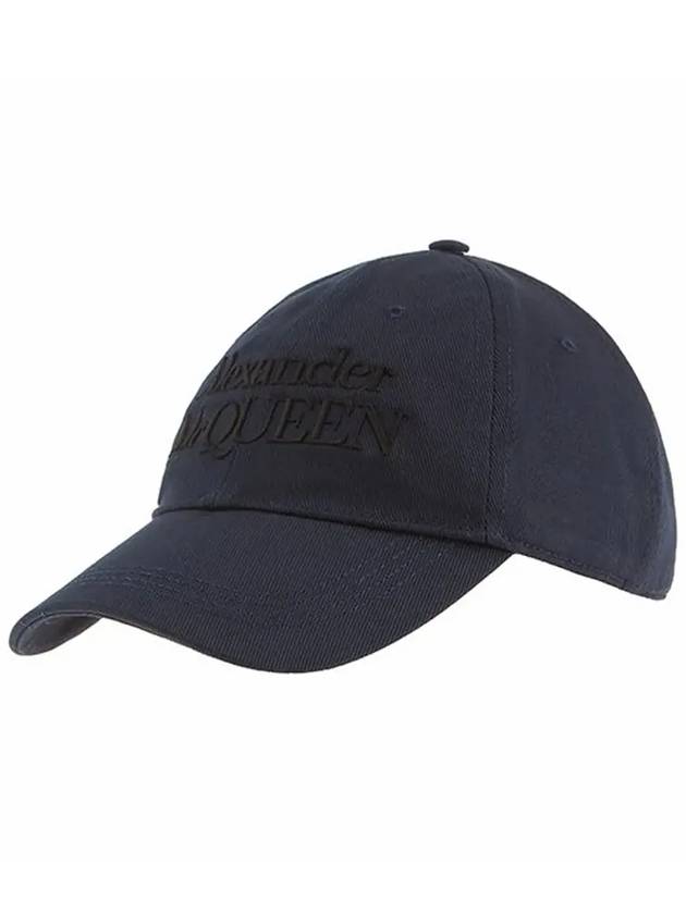 Signature Embroidered Logo Ball Cap Navy - ALEXANDER MCQUEEN - BALAAN 5