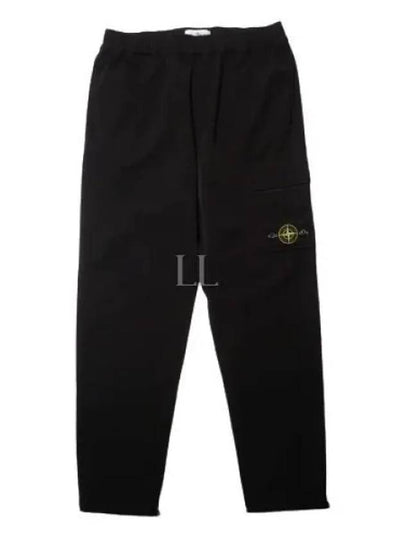 Logo Patch Cargo Track Pants Black - STONE ISLAND - BALAAN 2