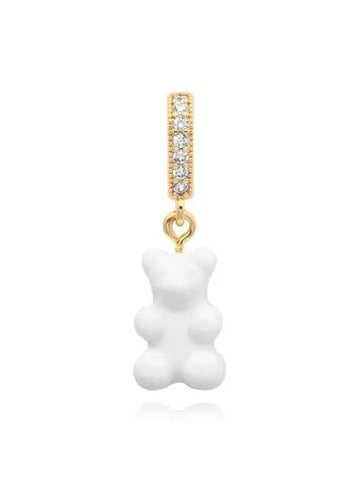 NOSTALGIA BEAR POWDER PAVE CONNECTOR Pendant Women Charm - CRYSTAL HAZE - BALAAN 1