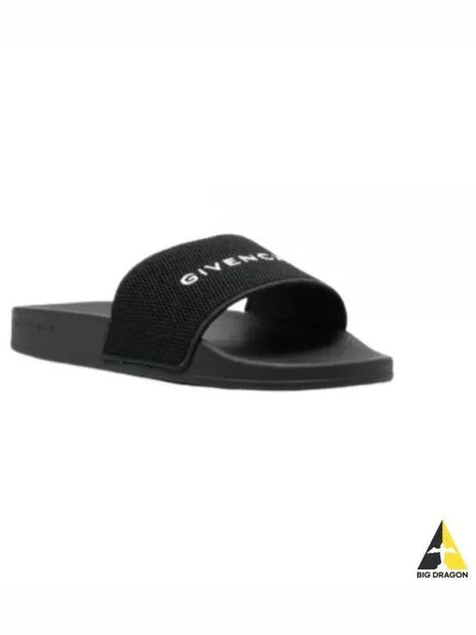 Rubber Flat Sandal Slippers Black - GIVENCHY - BALAAN 2