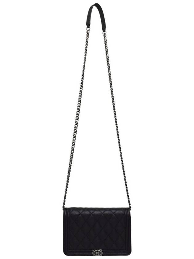 Women s AP1117 Black Caviar Boy Bag WOC Chain Cross - CHANEL - BALAAN 5