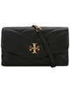 Kira Chevron Chain Long Wallet Black - TORY BURCH - BALAAN 4