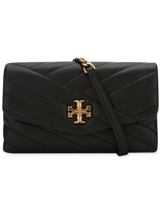 Kira Chevron Chain Long Wallet Black - TORY BURCH - BALAAN 4