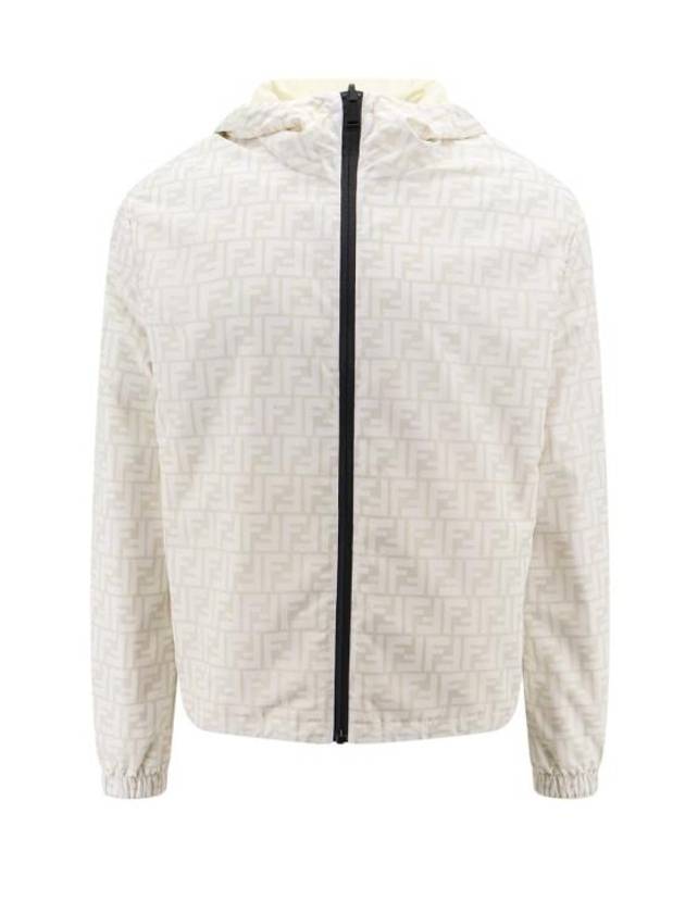 Men's Logo Pattern Reversible Windbreaker White - FENDI - BALAAN 2