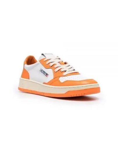 Women's Medalist Bi-Color Low-Top Sneakers Orange - AUTRY - BALAAN 2