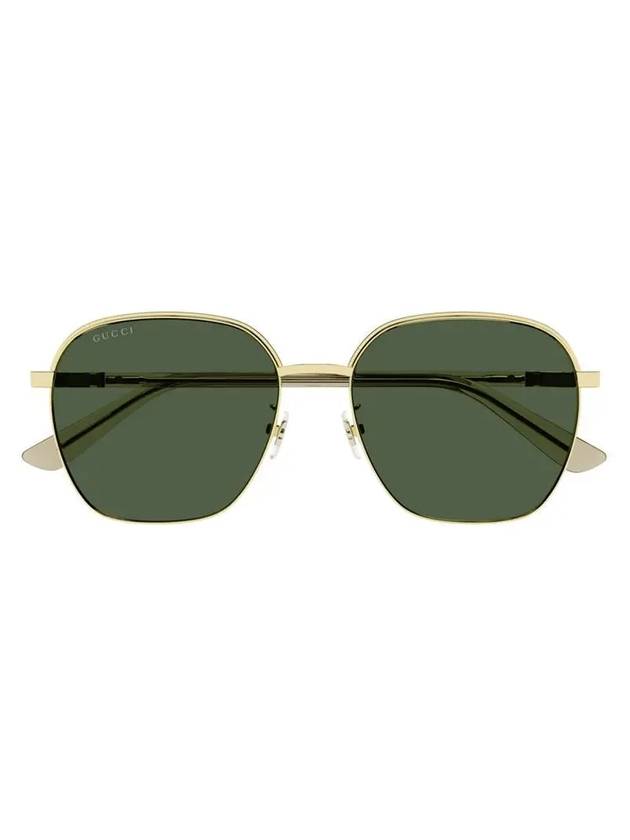 Eyewear Logo Temple Metal Sunglasses Green - GUCCI - BALAAN 1