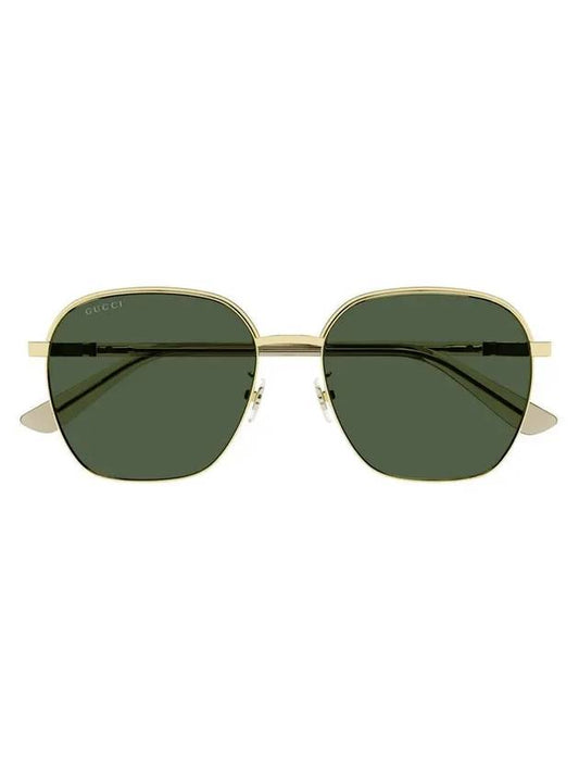 Eyewear Logo Temple Metal Sunglasses Green - GUCCI - BALAAN 1