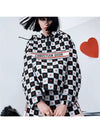 XS Dior Women s Amor Heart Check Chess Anorak Hooded Jacket - DIOR - BALAAN 3