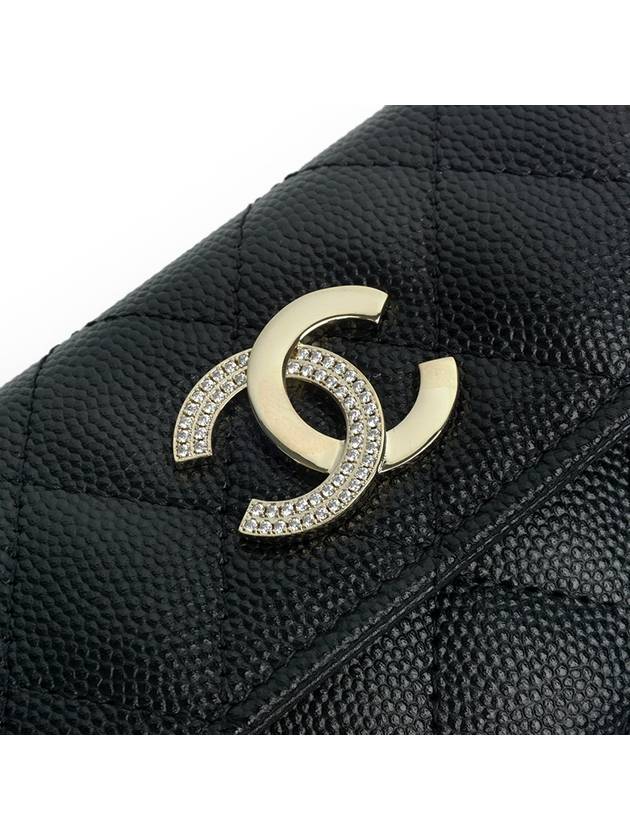 Gold caviar card wallet black - CHANEL - BALAAN 7