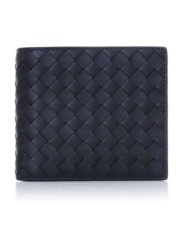 Men's Intrecciato Half Wallet Navy - BOTTEGA VENETA - BALAAN 2