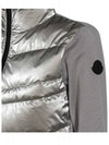 Quilted Wool Padded Cardigan Silver - MONCLER - BALAAN 6