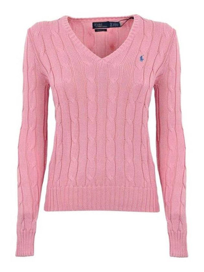 Women's Embroidered Logo Knit Top Pink - POLO RALPH LAUREN - BALAAN 2