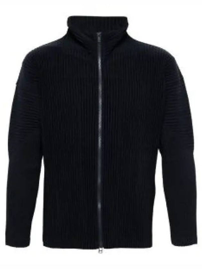 Pleats Zip-Up Cardigan Blue - ISSEY MIYAKE - BALAAN 2