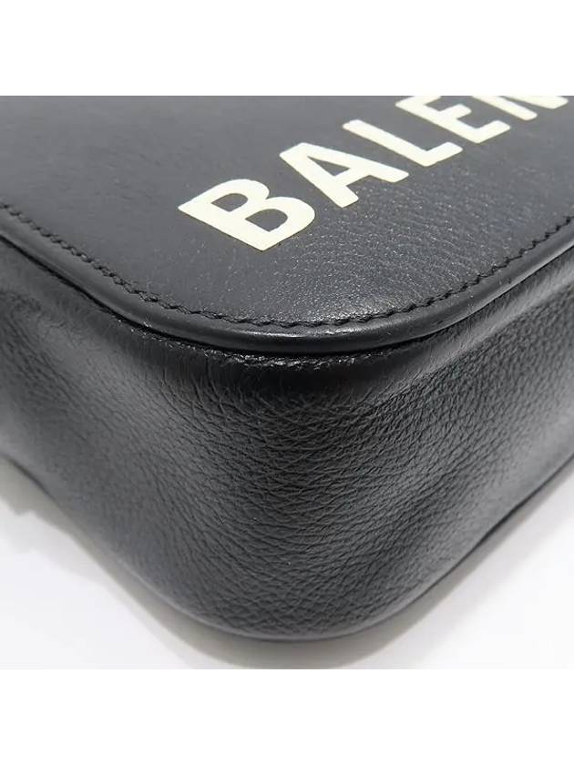 558171 Black leather logo bill XS size camera bag - BALENCIAGA - BALAAN 5