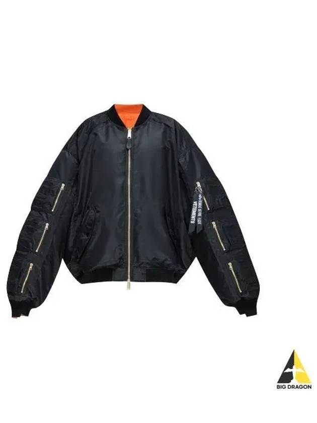 Alpha Industry Edition Reversible Bomber Jacket Black - VETEMENTS - BALAAN 2