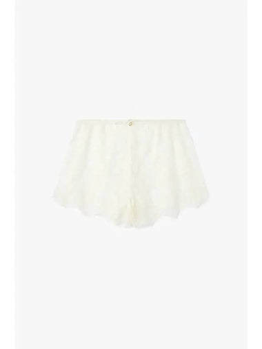 UNDERWEAR Women s Flower Embroidery Lace Banding Shorts Cream - EMPORIO ARMANI - BALAAN 1