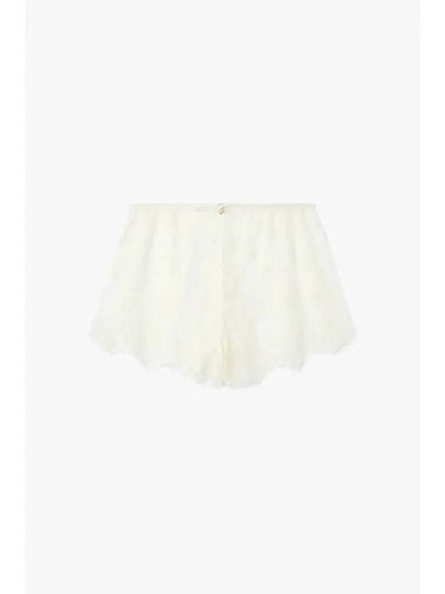 UNDERWEAR Women s Flower Embroidery Lace Banding Shorts Cream - EMPORIO ARMANI - BALAAN 1