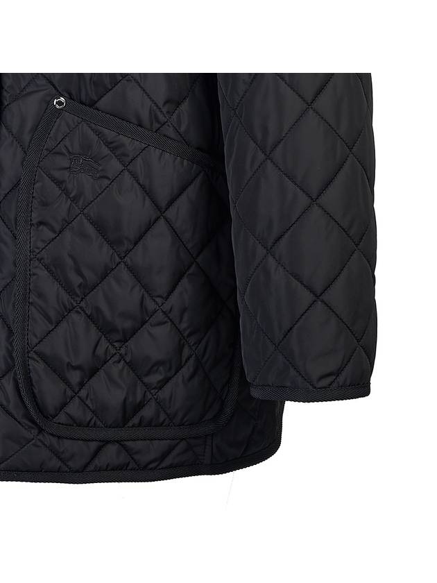 Diamond Quilted Long Nylon Jacket Black - BURBERRY - BALAAN 7