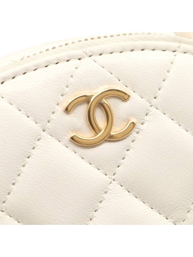 Lambskin Calfskin Half Moon Gold Plated CC Logo Mini Vanity Top Handle 2WAY AP3087 - CHANEL - BALAAN 7