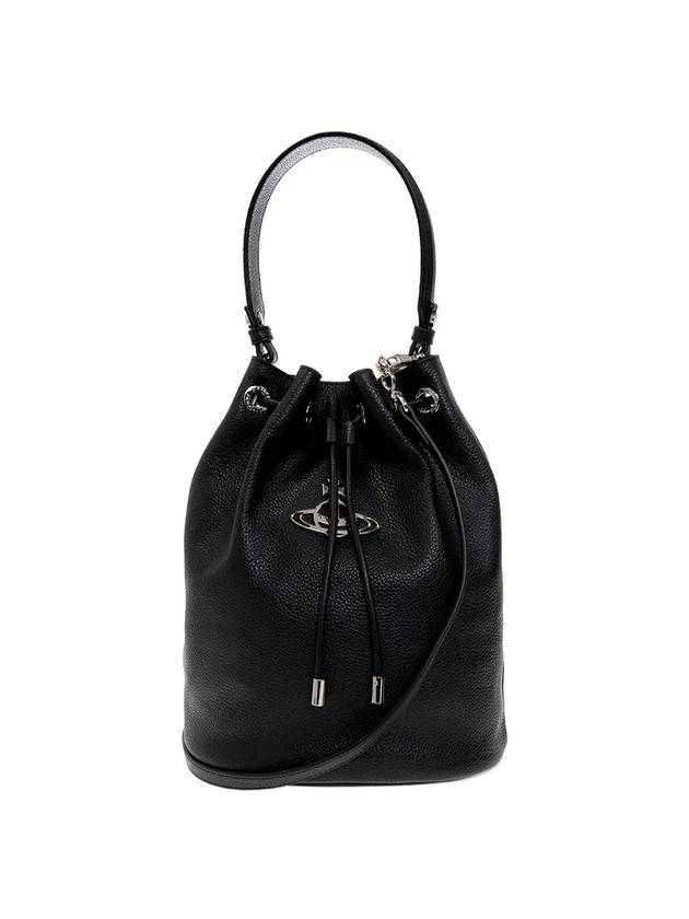 Carrie Grain Leather Bucket Bag Black - VIVIENNE WESTWOOD - BALAAN 1