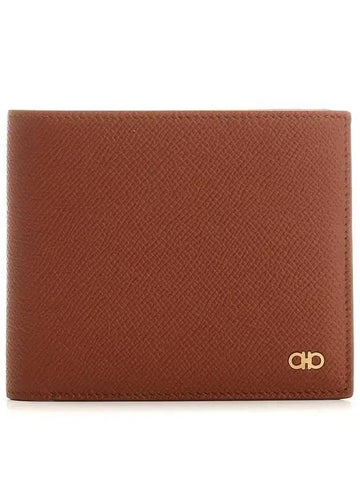 Gancini Half Wallet Brown - SALVATORE FERRAGAMO - BALAAN 1