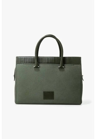 Textured Leather Square Folio Bag Green - PAUL SMITH - BALAAN 1