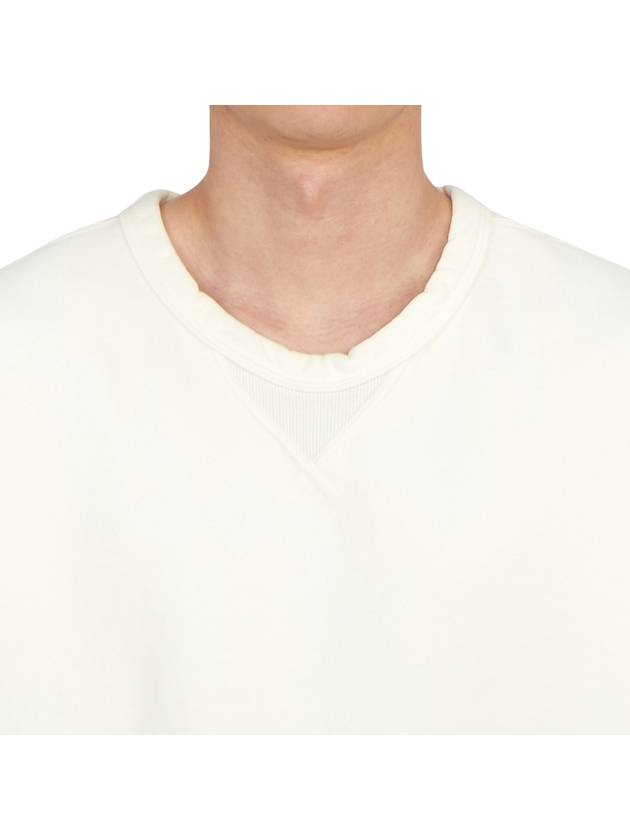 Garment Dyed Cotton Jersey Sweatshirt White - TEN C - BALAAN 6