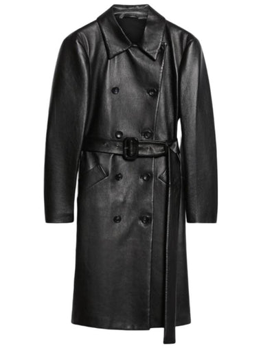 Giostra nappa leather trench coat black - MAX MARA SPORTMAX - BALAAN 1