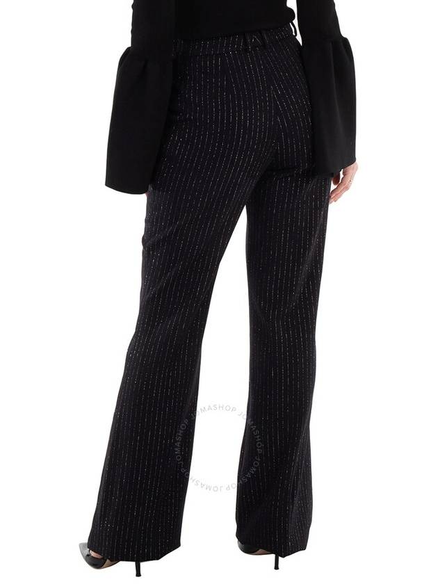 Balmain Ladies Noir / Or Striped Wool-Blend Flared Trousers, Brand Size 40 (US Size 8) - BALMAIN - BALAAN 3