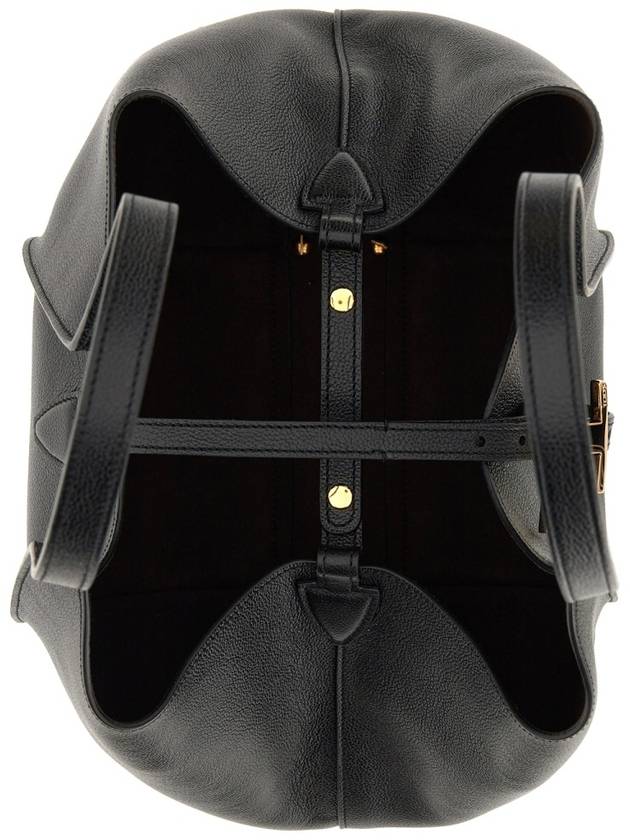 Logo T Timeless Leather Tote Bag Black - TOD'S - BALAAN 8