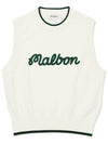 M Script Wool Vest IVORY WOMAN - MALBON GOLF - BALAAN 1