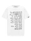 Magic Logo Print Short Sleeve T-Shirt White - GOLDEN GOOSE - BALAAN 2