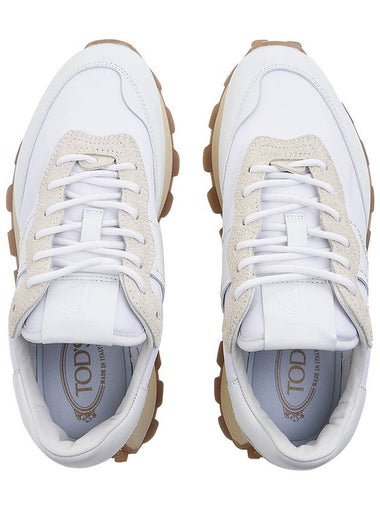 Women's Leather Fabric Low Top Sneakers White - TOD'S - BALAAN 7