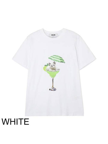 Stampa cocktail t-shirt 3441MDM191 237002 01 - MSGM - BALAAN 1